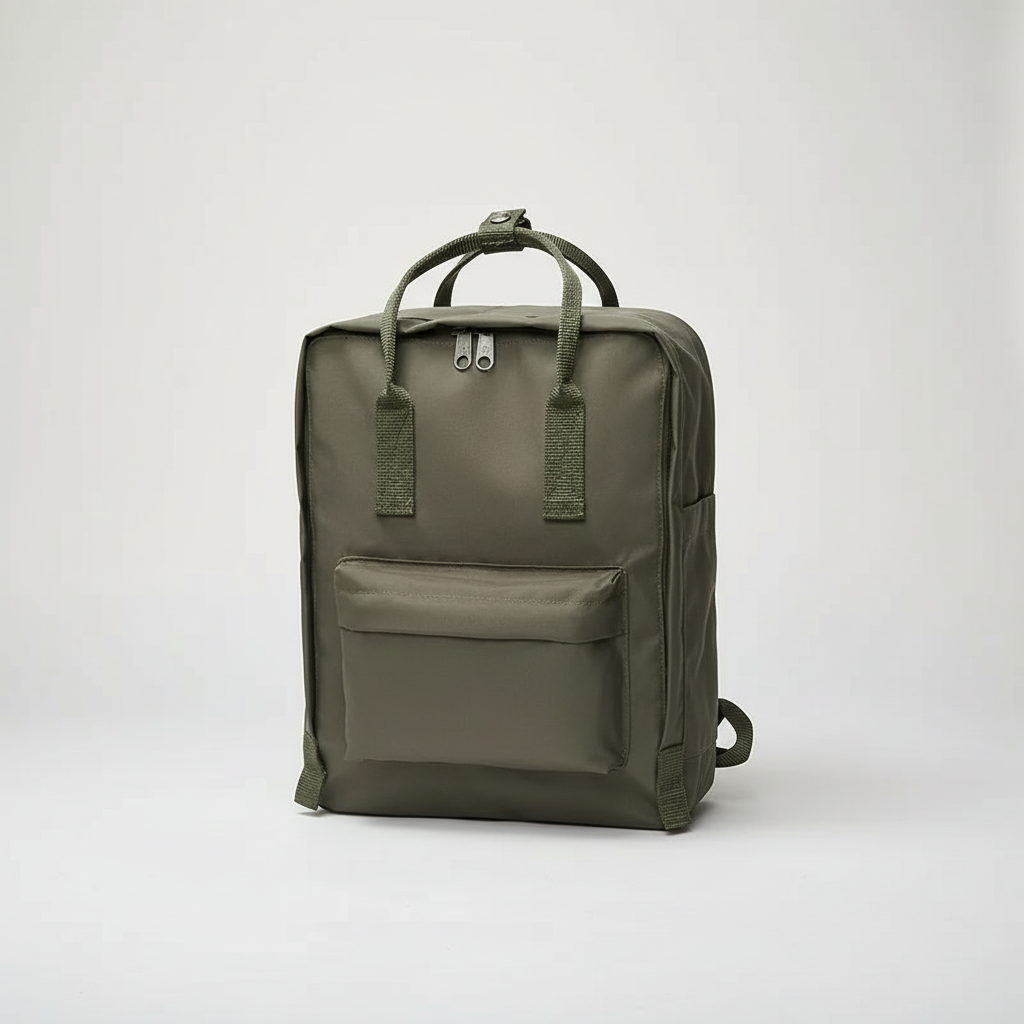 Compact waterproof backpack with ergonomic back and laptop pocket