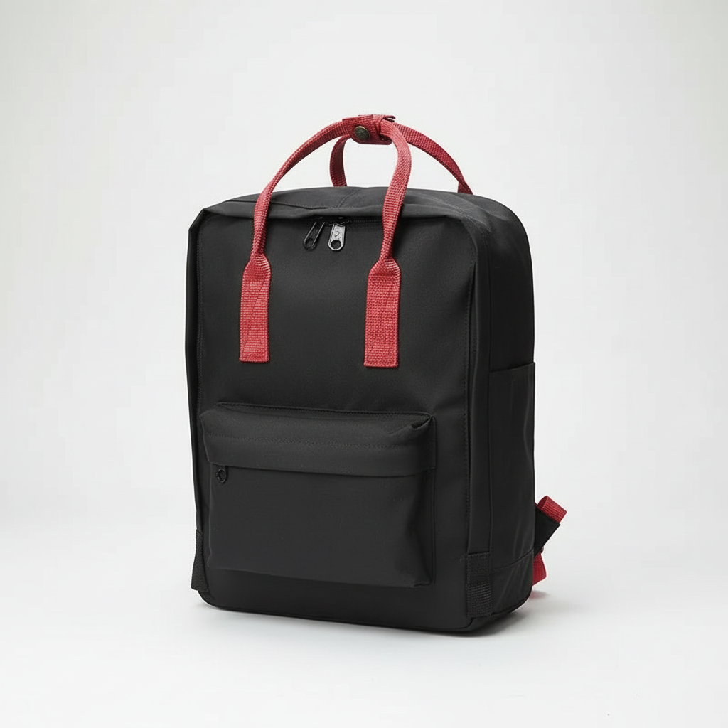 Compact waterproof backpack with ergonomic back and laptop pocket