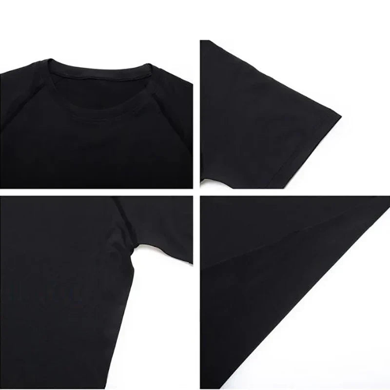 Men's short sleeve compression t-shirt with quick-dry moisture wicking