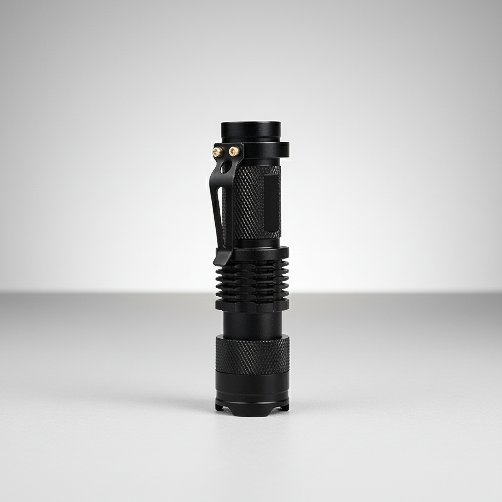 Compact UV torch with adjustable zoom and high-intensity beam