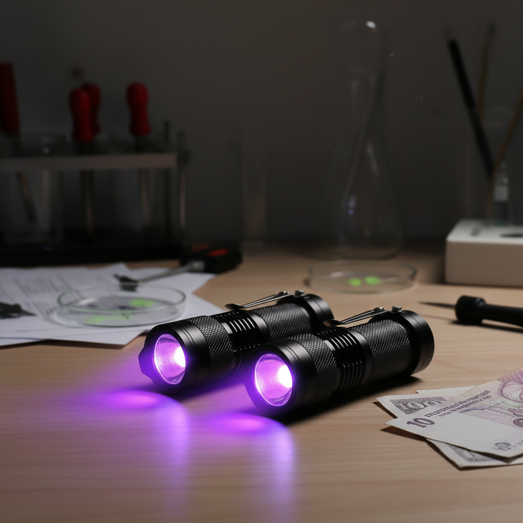 Compact UV torch with adjustable zoom and high-intensity beam