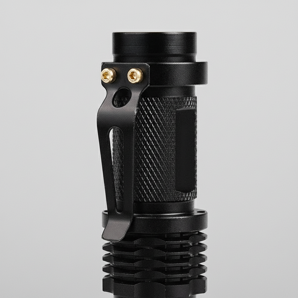 Compact UV torch with adjustable zoom and high-intensity beam