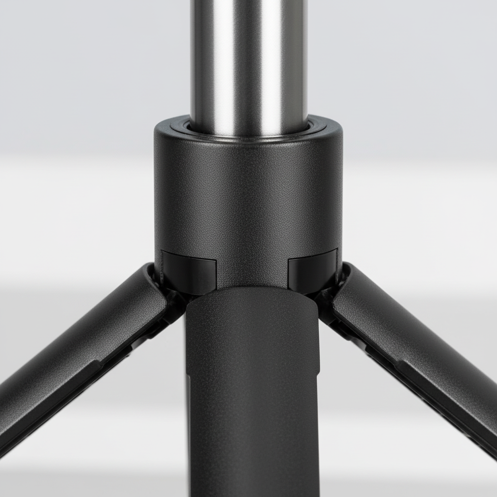 Collapsible smartphone tripod with Bluetooth shutter remote control and stable base