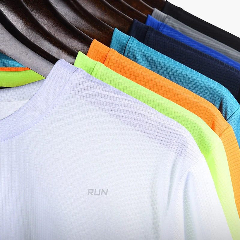 Men's short sleeve athletic shirt quick-drying breathable performance