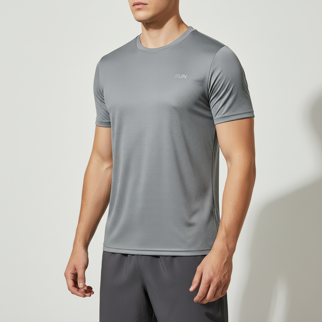 Men's short sleeve athletic shirt quick-drying breathable performance