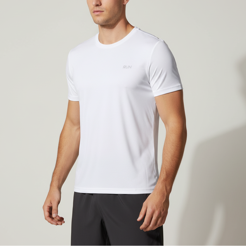 Men's short sleeve athletic shirt quick-drying breathable performance