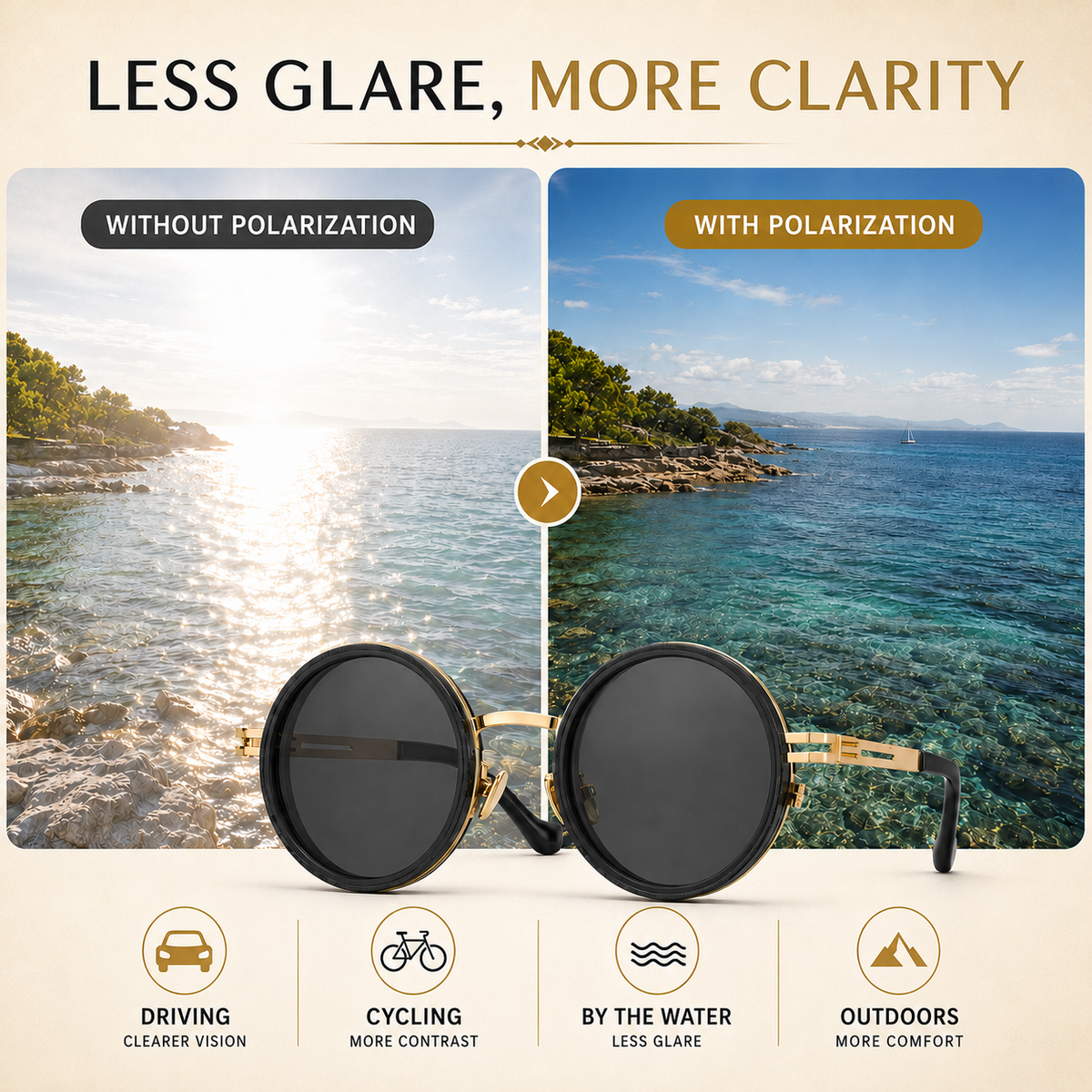 Thrives Outdoor | Vortexyn Round Punk Steampunk Dimming Sunglasses