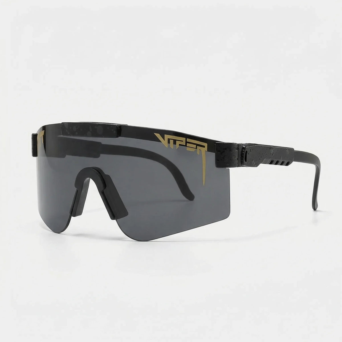 Oversized wraparound sport shield sunglasses with UV400 lenses
