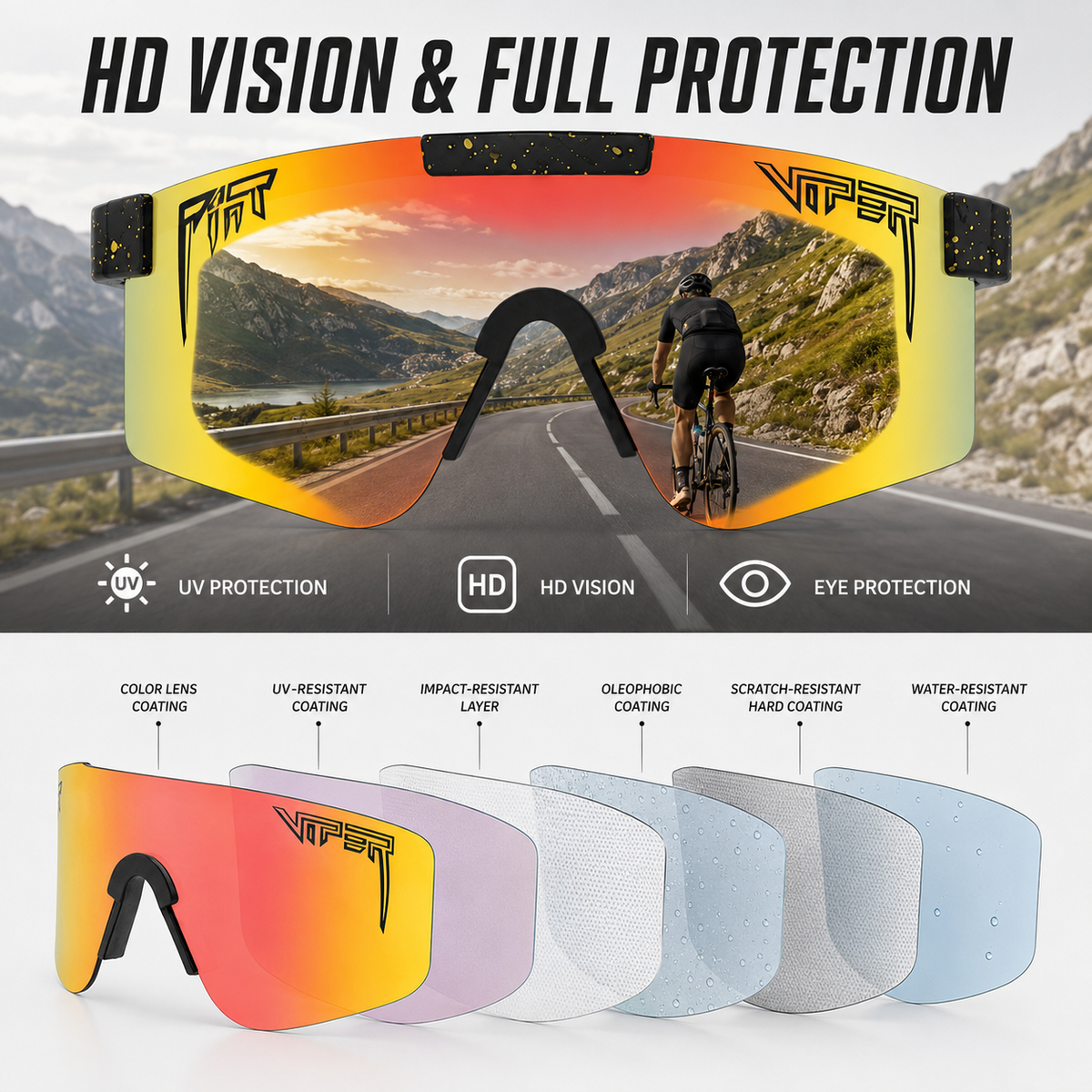 Thrives Outdoor | Vyndra Oversized Sport Shield Sunglasses