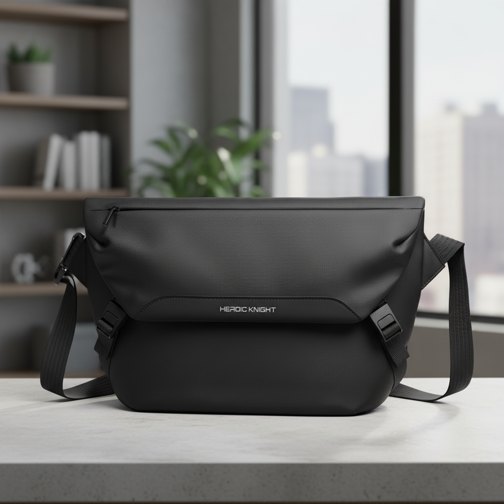 Water-repellent messenger bag with padded tablet compartment