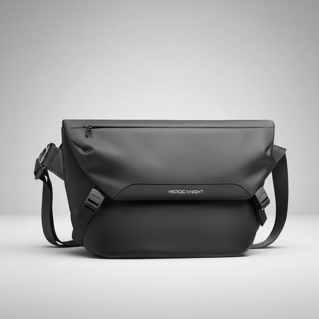 Water-repellent messenger bag with padded tablet compartment