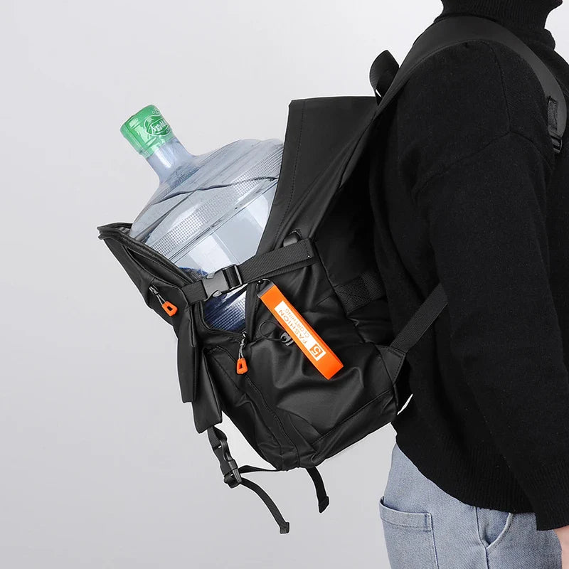 Water-resistant laptop backpack with padded sleeve and multiple pockets