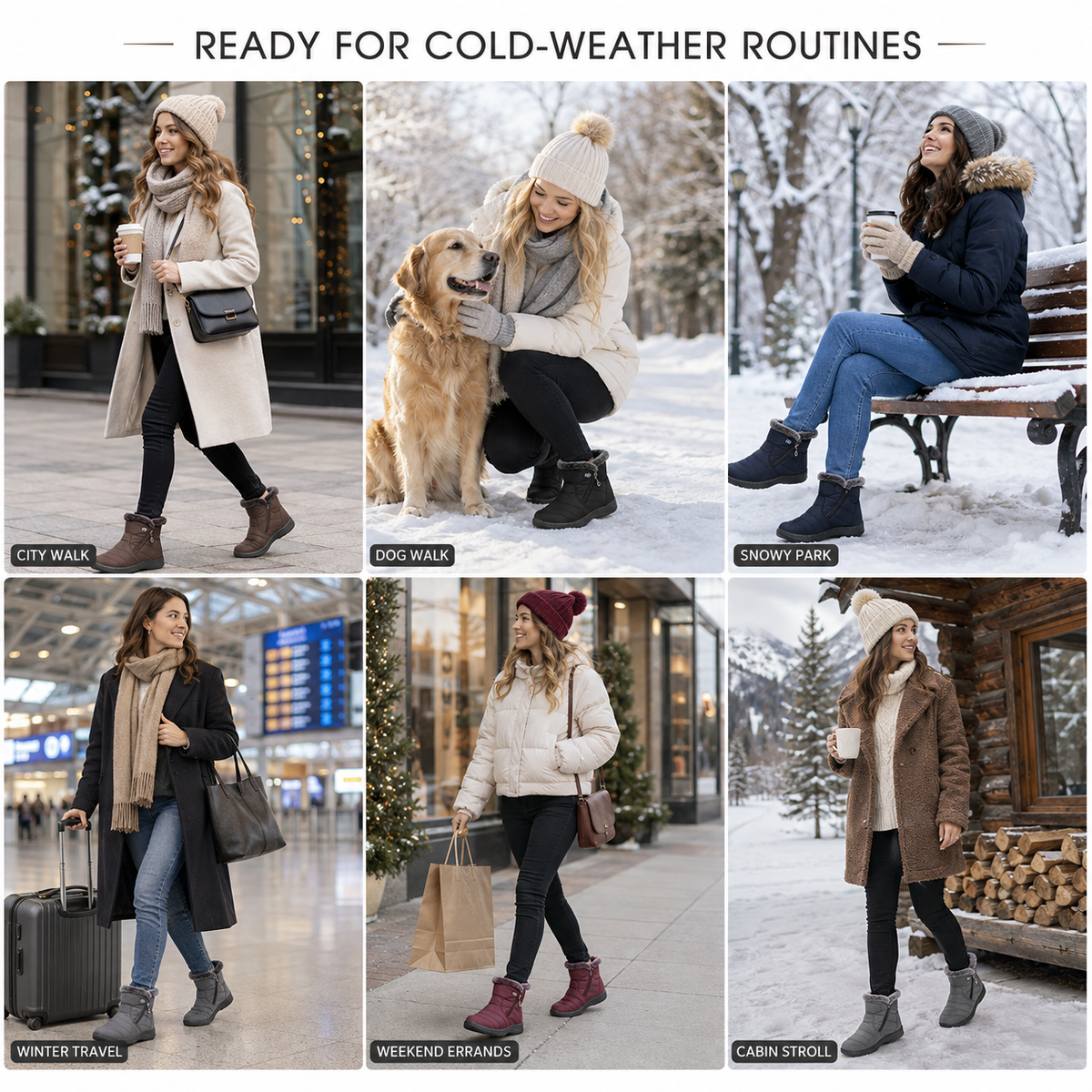 Thrives Outdoor | Waterproof Ankle Winter Boots