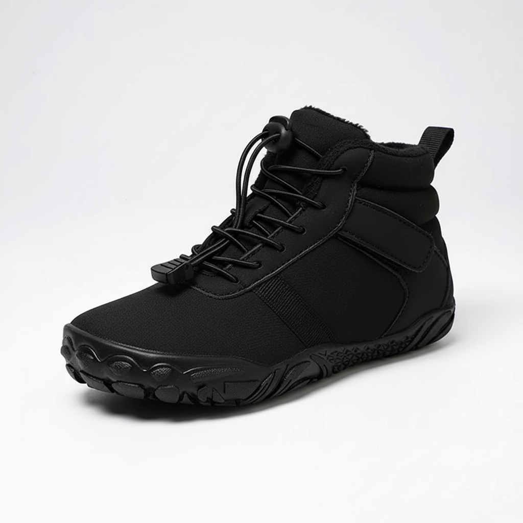 Kids waterproof winter ankle boots with fleece lining and non-slip sole