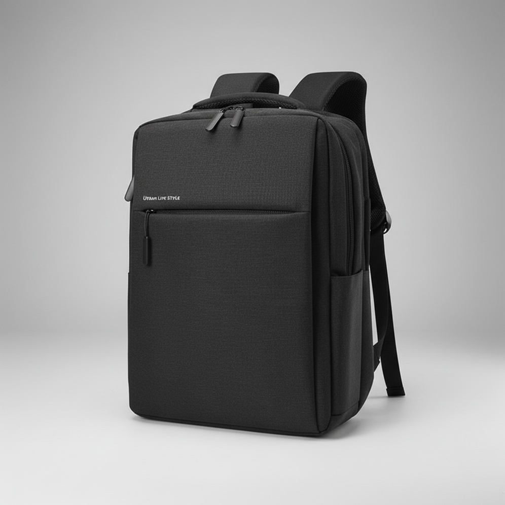 Water-resistant laptop backpack with padded compartment and multiple pockets