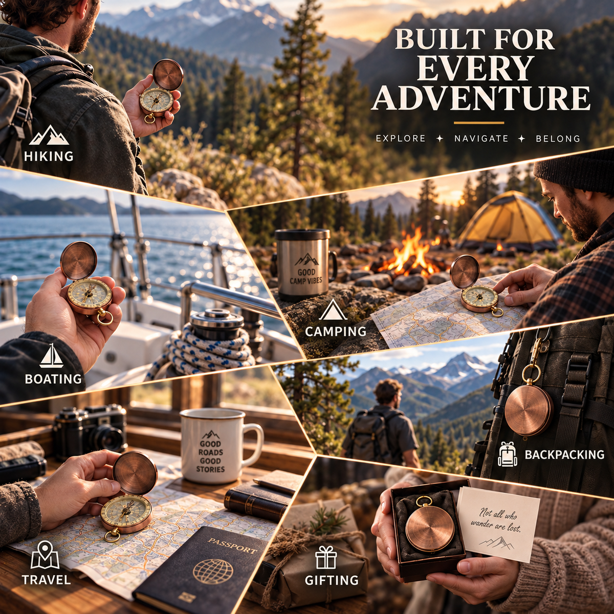 Thrives Outdoor | Wayfindero Portable Flip Top Compass