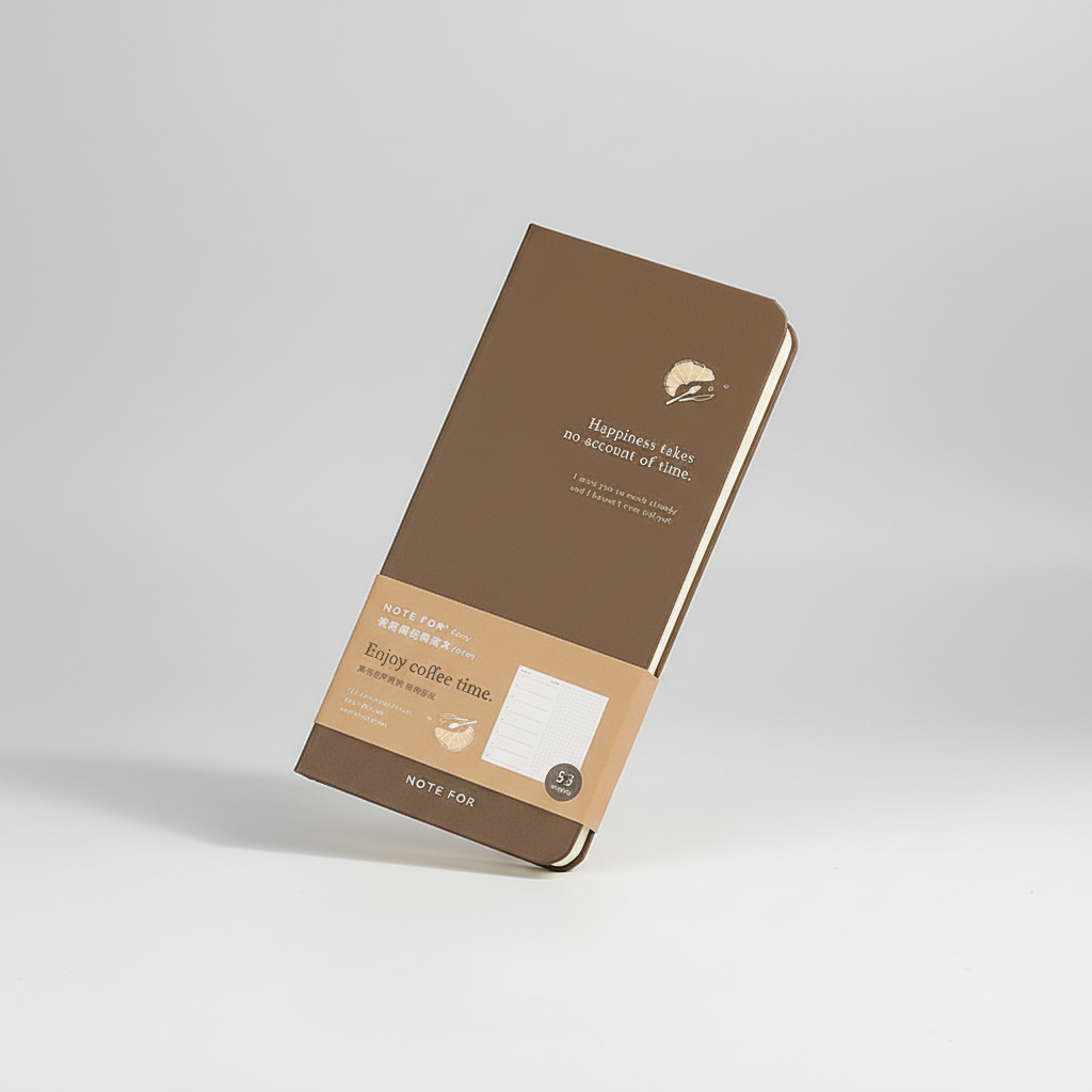 Slim weekly planner notebook with retro minimalist design