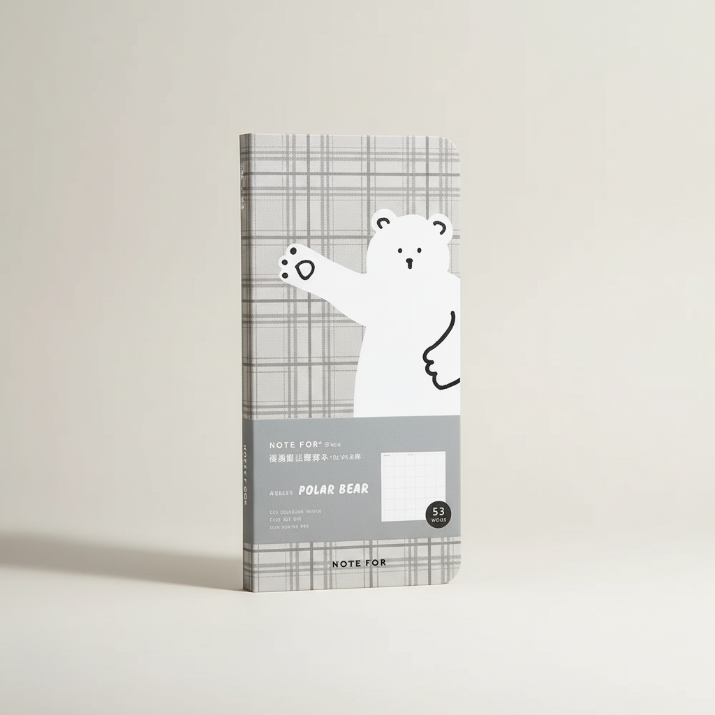 Slim weekly planner notebook with retro minimalist design
