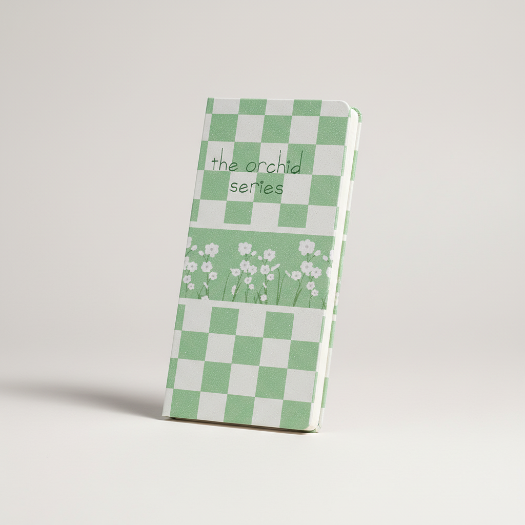 Slim weekly planner notebook with retro minimalist design