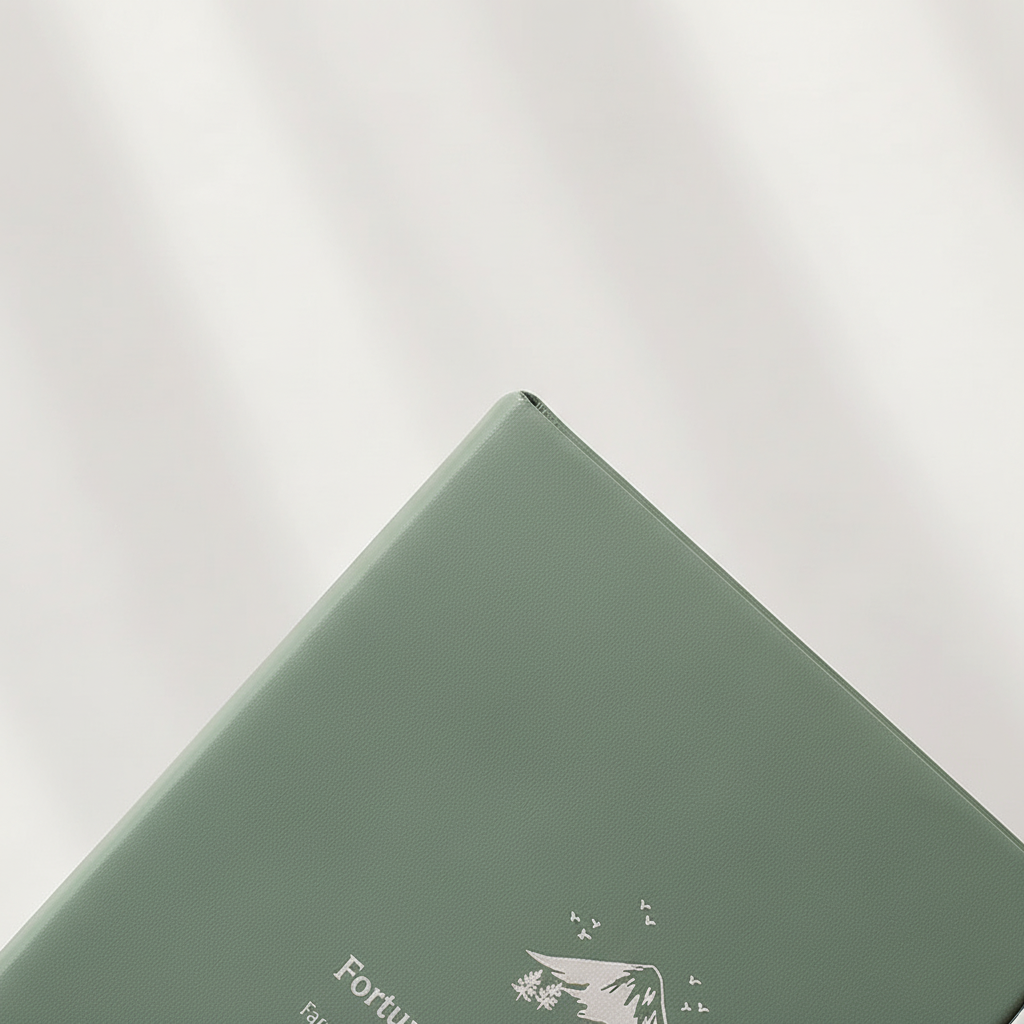 Slim weekly planner notebook with retro minimalist design