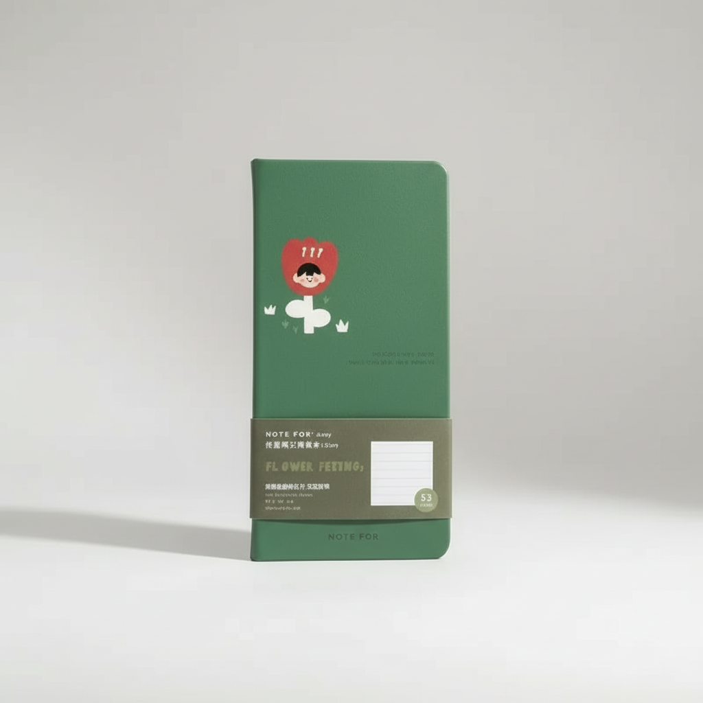 Slim weekly planner notebook with retro minimalist design