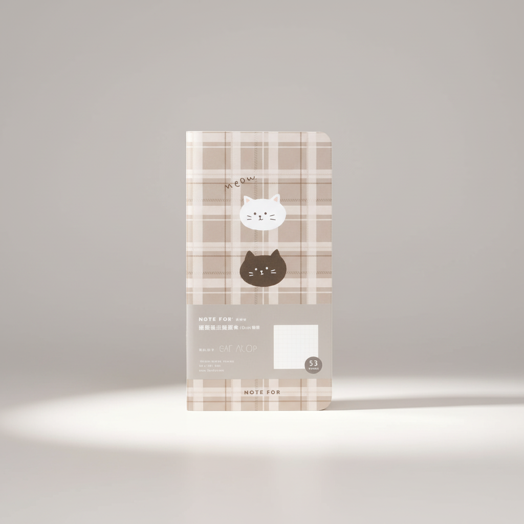 Slim weekly planner notebook with retro minimalist design