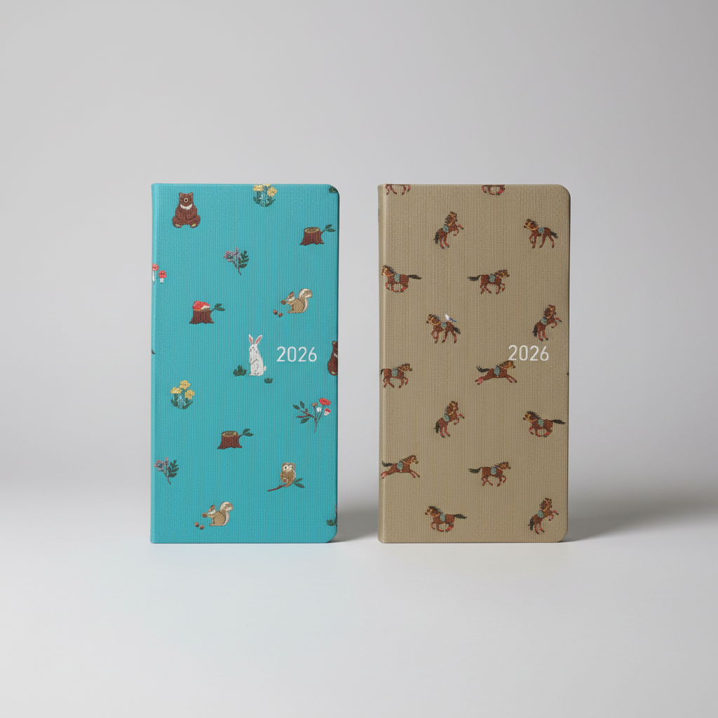 A5 student planner with wildlife motifs and habit tracker