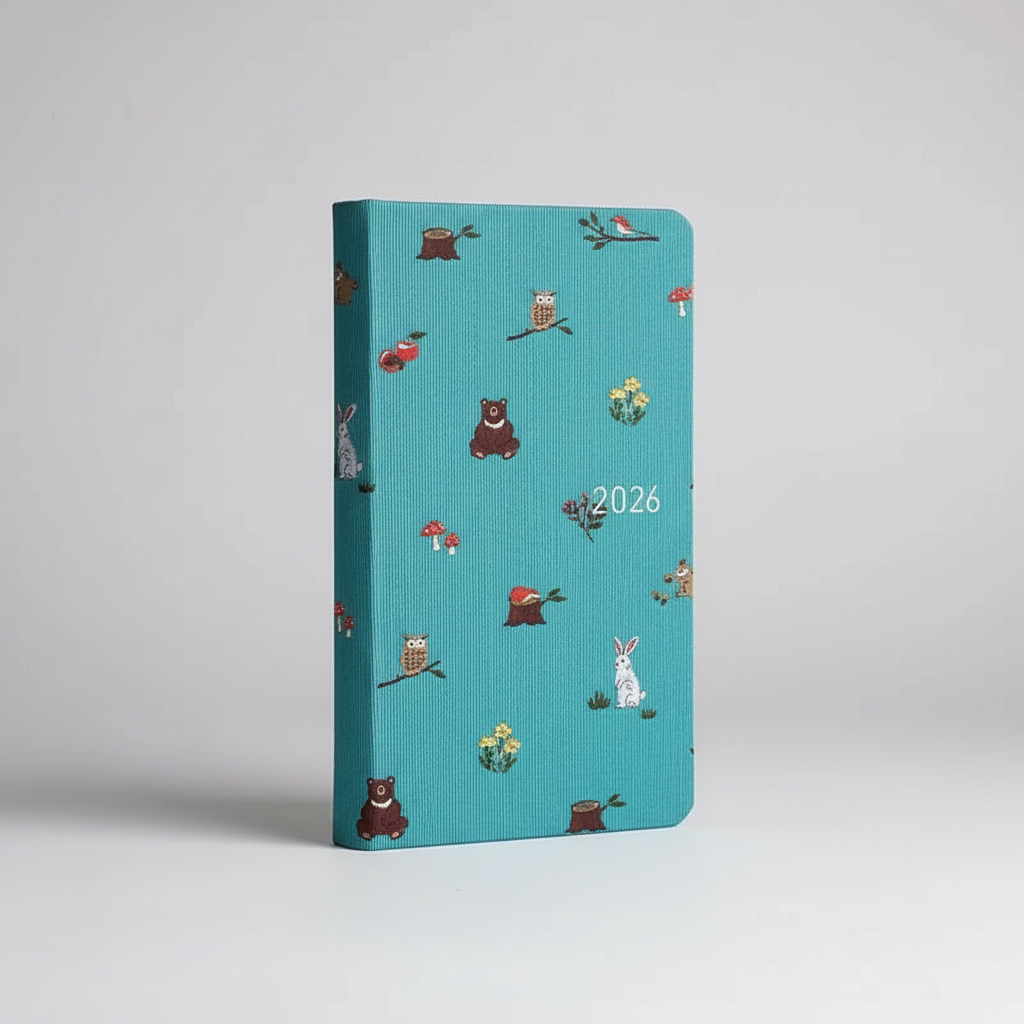A5 student planner with wildlife motifs and habit tracker