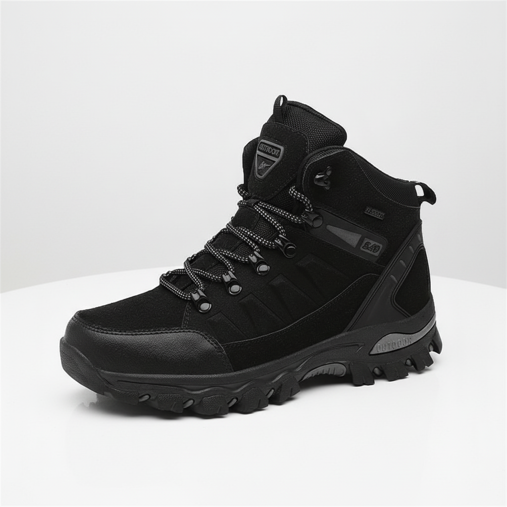 Women's ankle hiking boot with breathable microfibre upper and grippy outsole