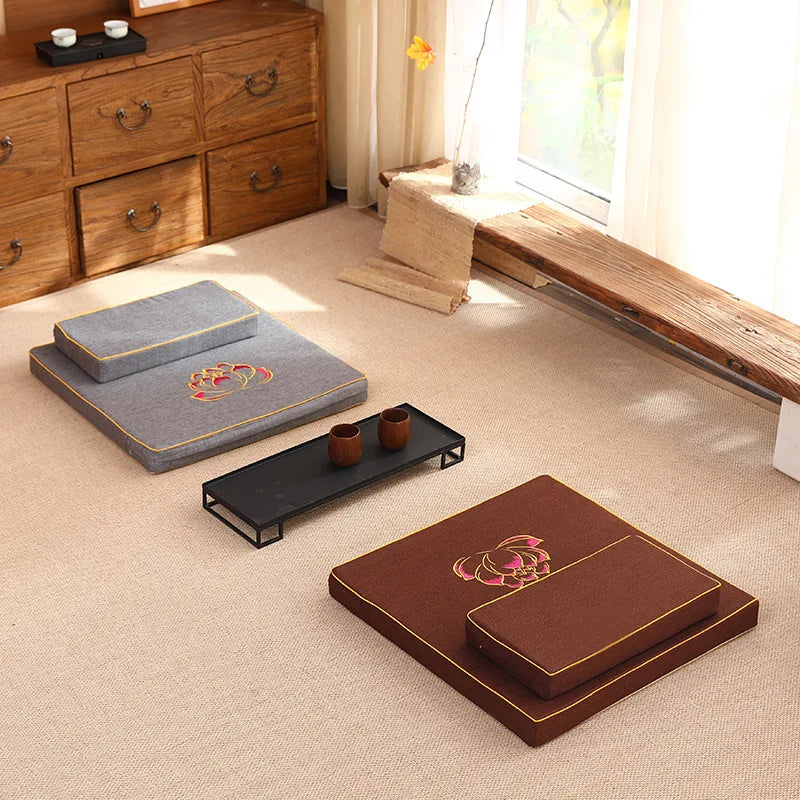Thickened meditation floor cushion with removable washable cover