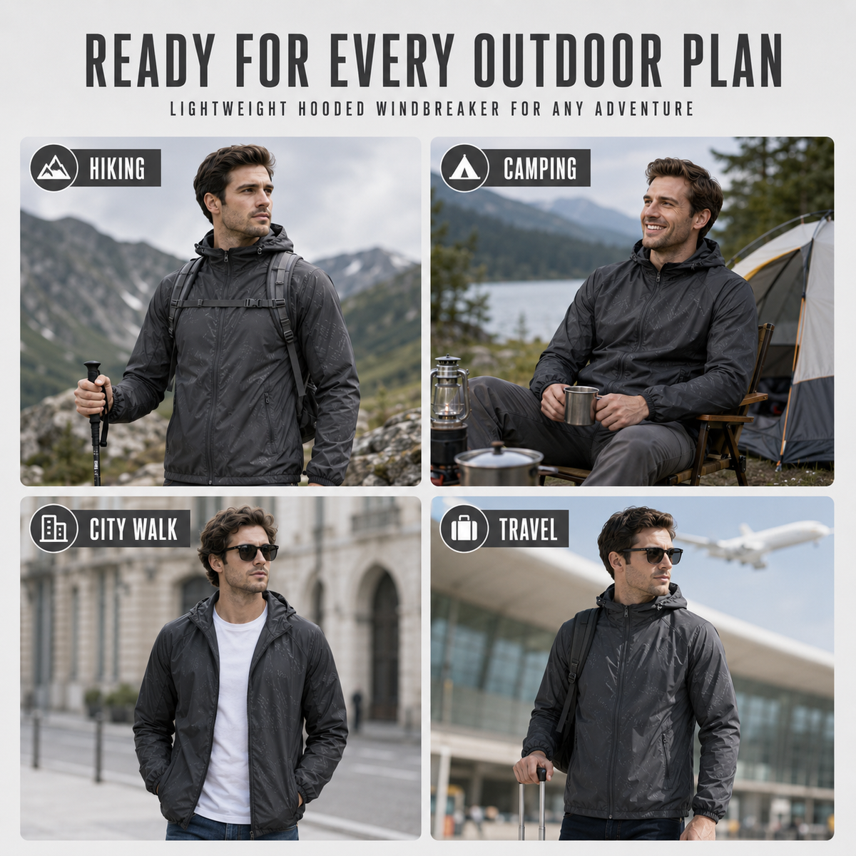 Thrives Outdoor | Zephyria Lightweight Hooded Windbreaker