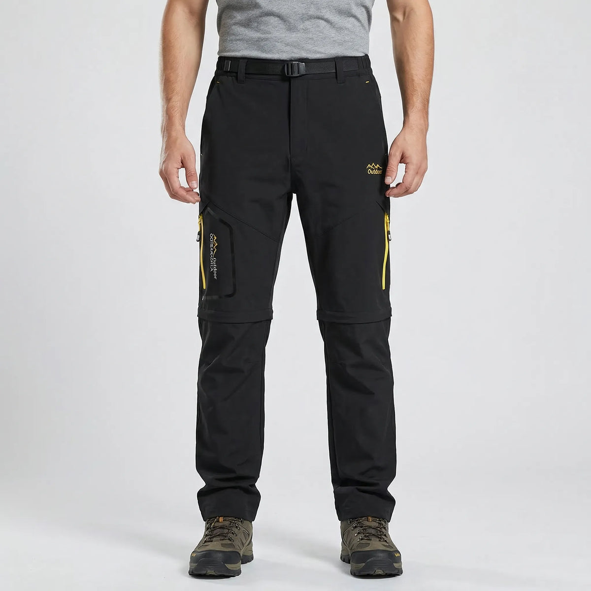 Men's zip-off hiking trousers quick-drying water-repellent cargo pockets