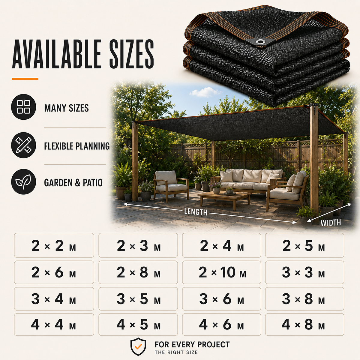 Patio And Pergola Heavy Duty Shade Mesh Cover