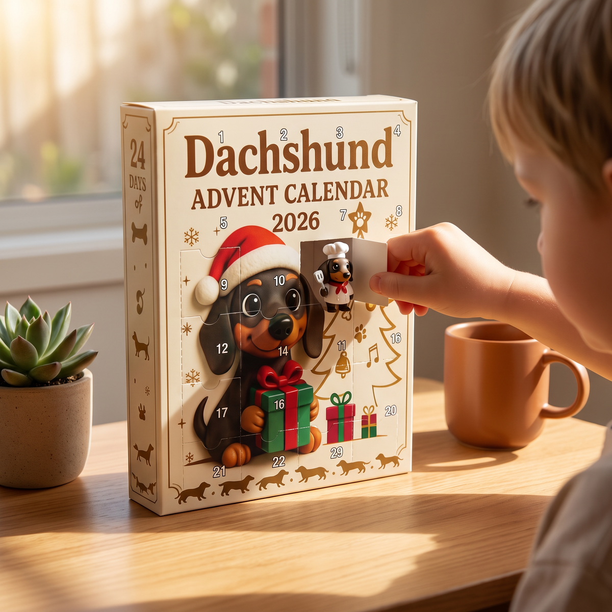 24-Day Dachshund Advent Calendar with Surprise Figurines