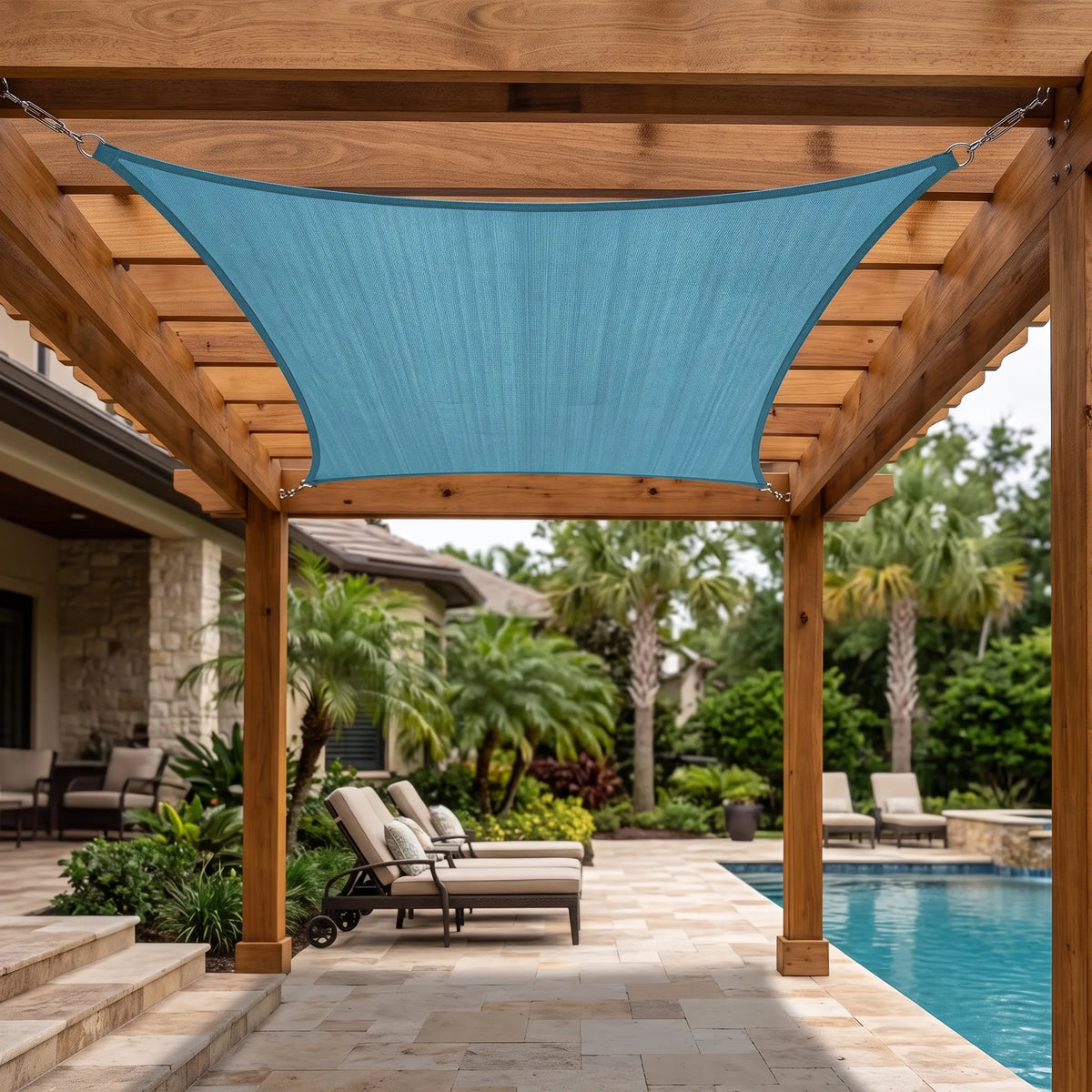 Pool Deck Cooling Outdoor Shade Sail