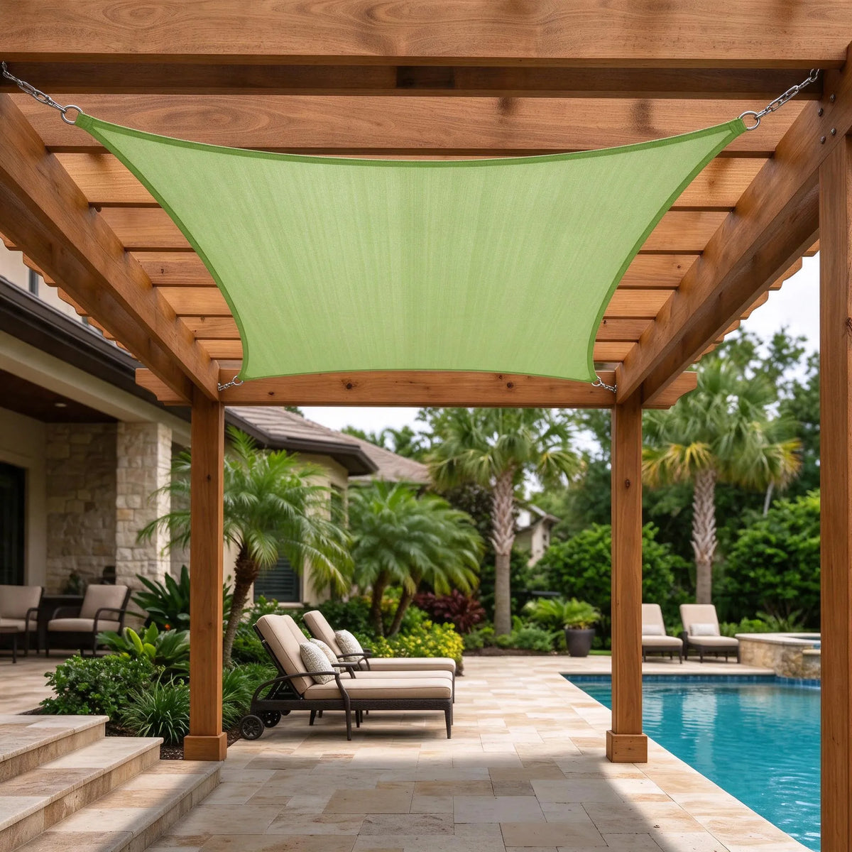 Pool Deck Cooling Outdoor Shade Sail