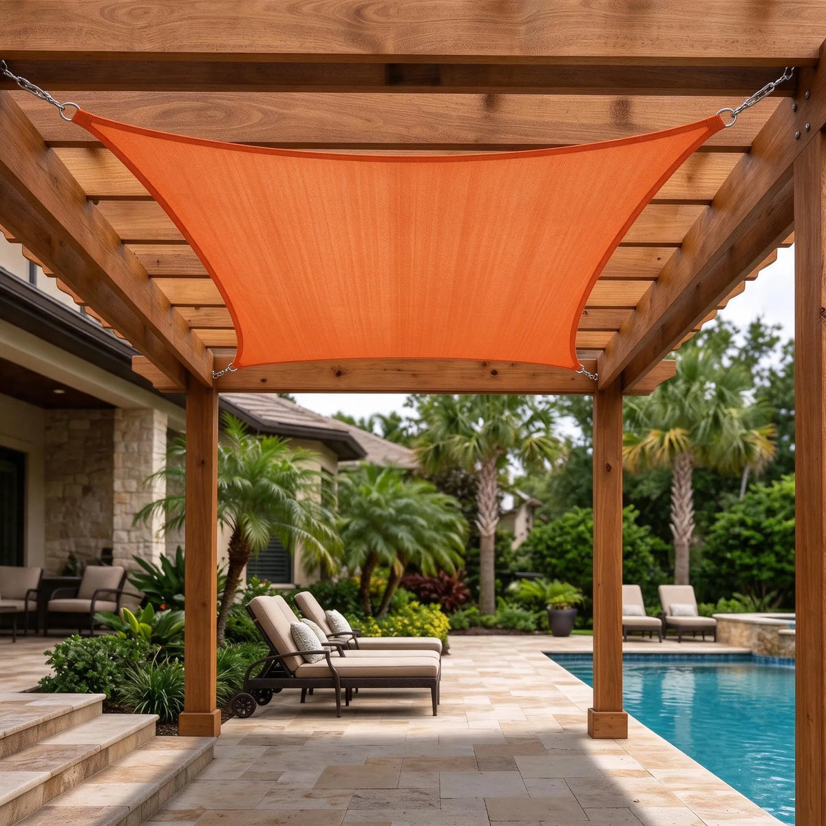 Pool Deck Cooling Outdoor Shade Sail