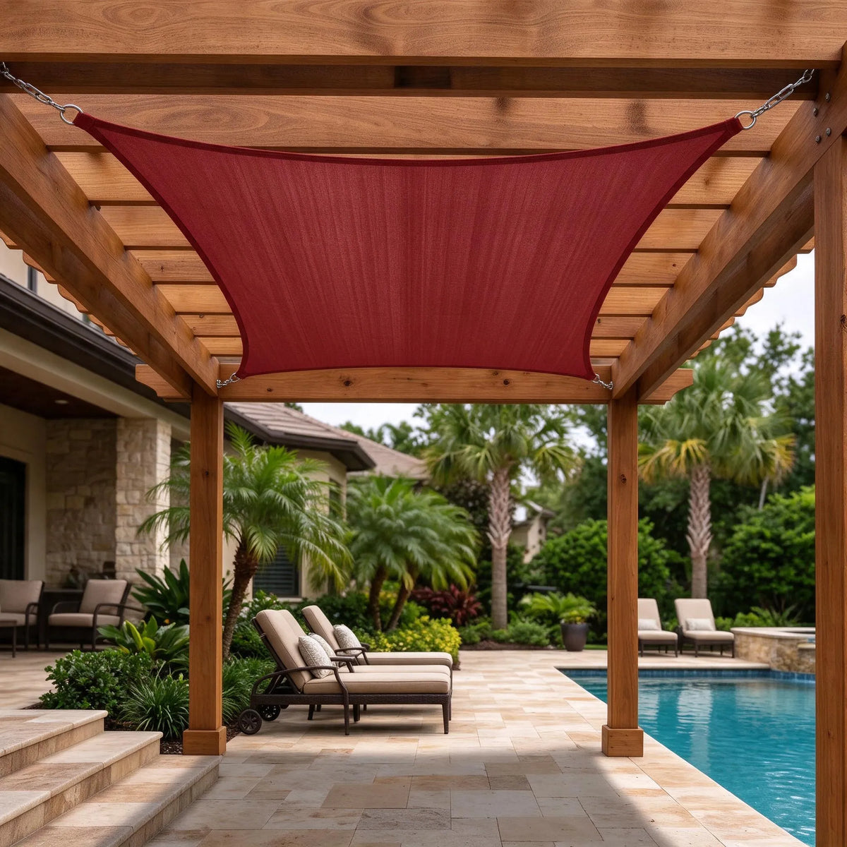 Pool Deck Cooling Outdoor Shade Sail