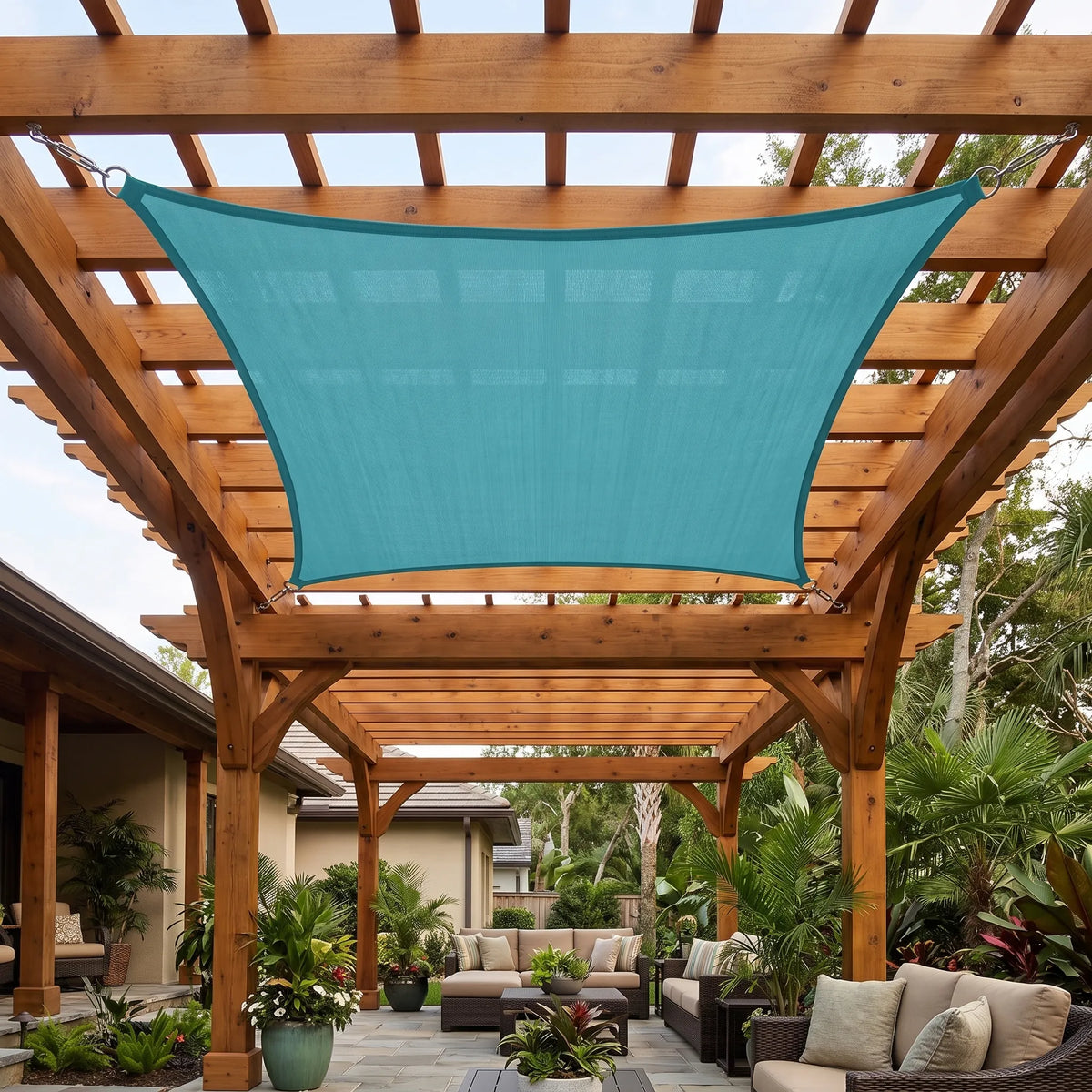 Private Garden Relaxation Space | Water Repellent Outdoor Shade Sail