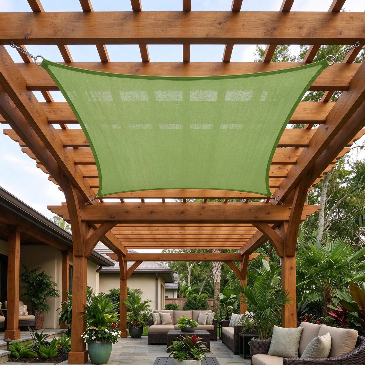 Private Garden Relaxation Space | Water Repellent Outdoor Shade Sail