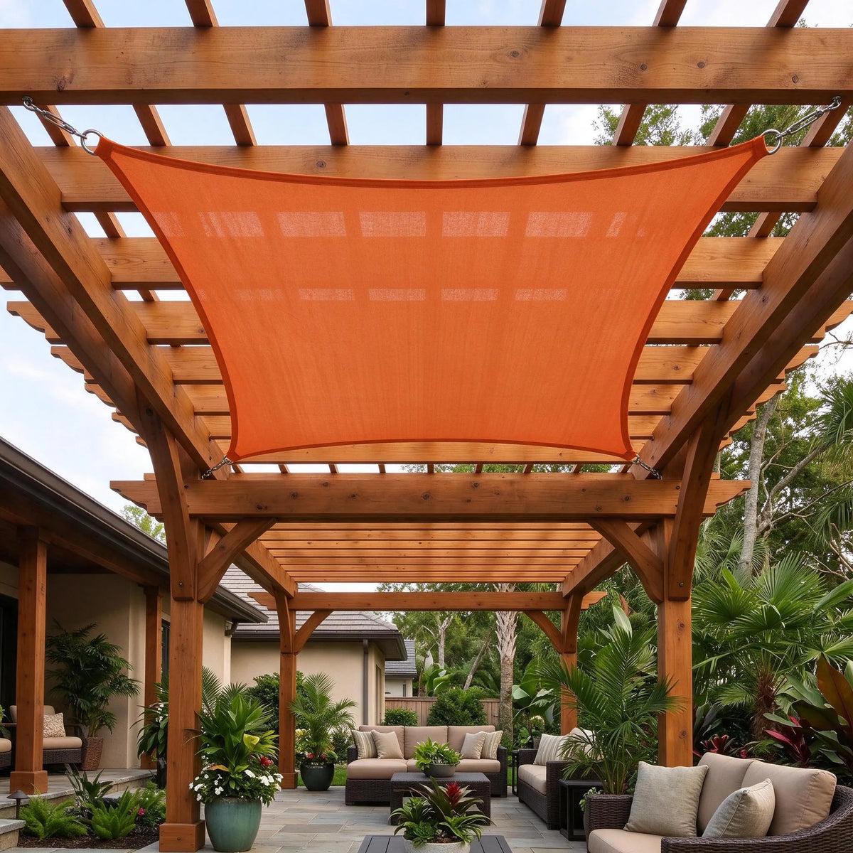Private Garden Relaxation Space | Water Repellent Outdoor Shade Sail