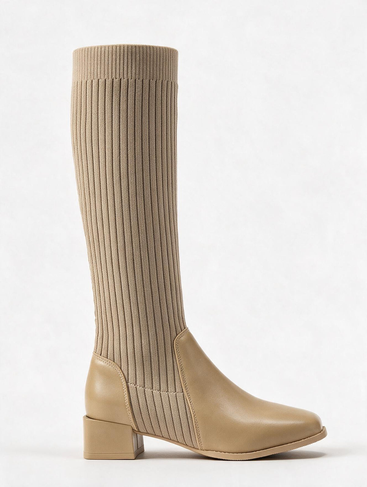 Stretch Knee-High Boots for Wide Calves