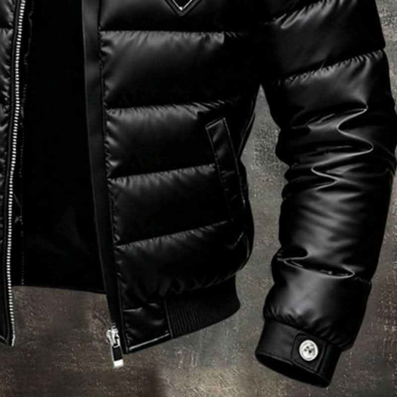 Men's Puffer Jacket | Glossy Finish & Insulation