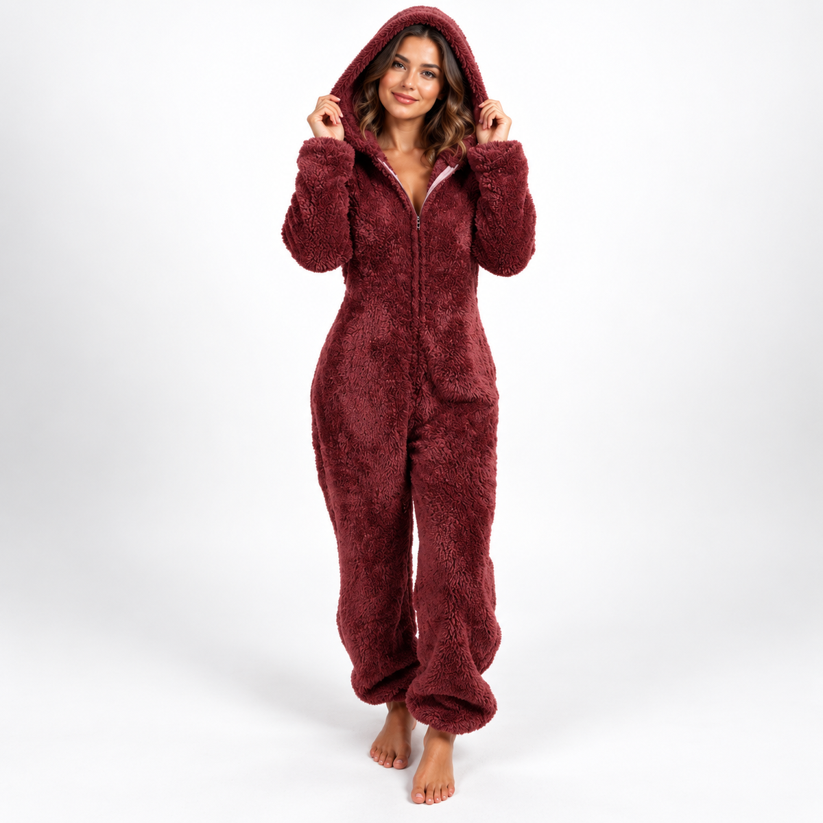 Thrives Outdoor | CozyLuxe Onesie Women's Fleece Jumpsuit with Zip