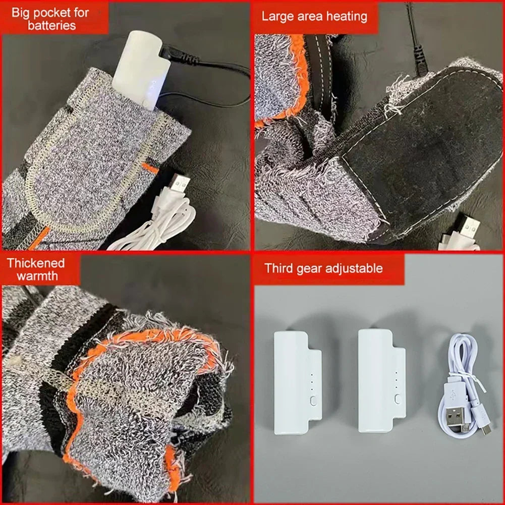 Rechargeable Outdoor Sport Ski Heating Socks