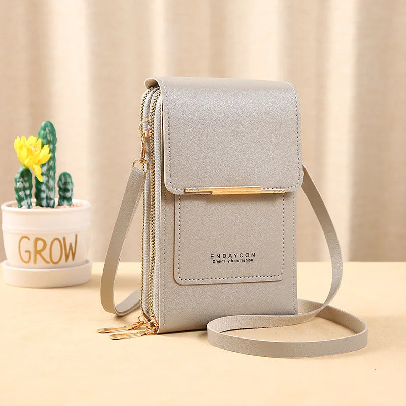 Trendy Minimalist Elegant Touchscreen Crossbody Phone Wallet