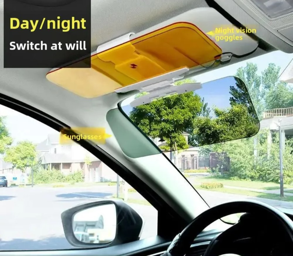 Clip-On Anti-Glare Shield for Safer Driving