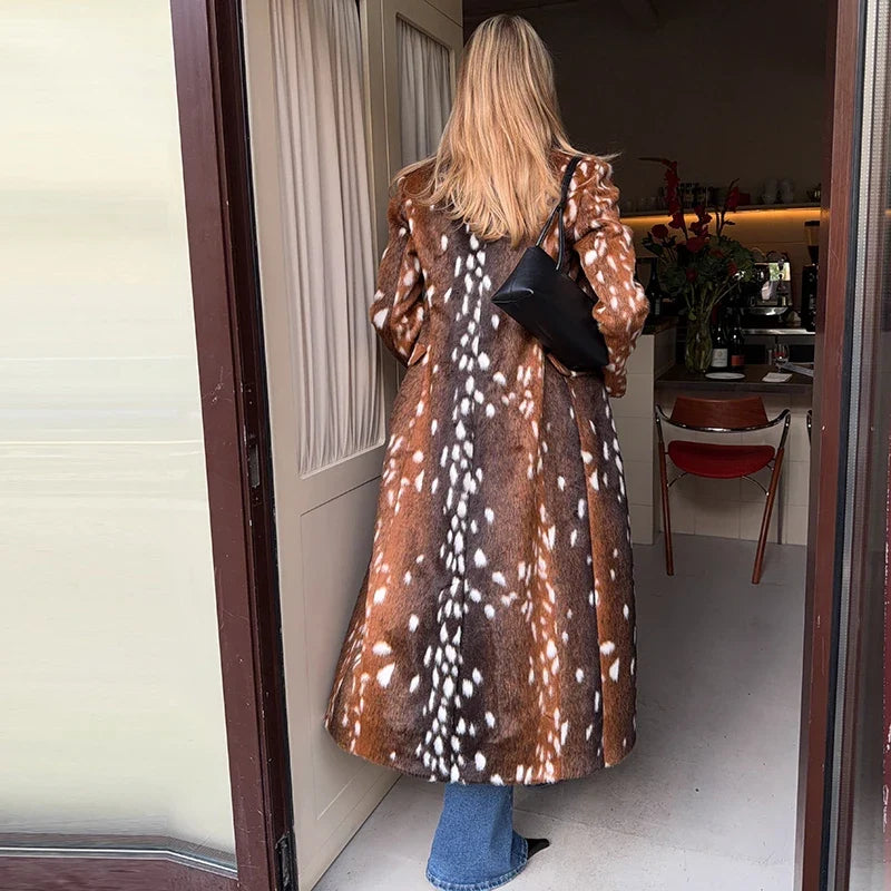 Ferryhill Bambi Faux Fur Long Coat