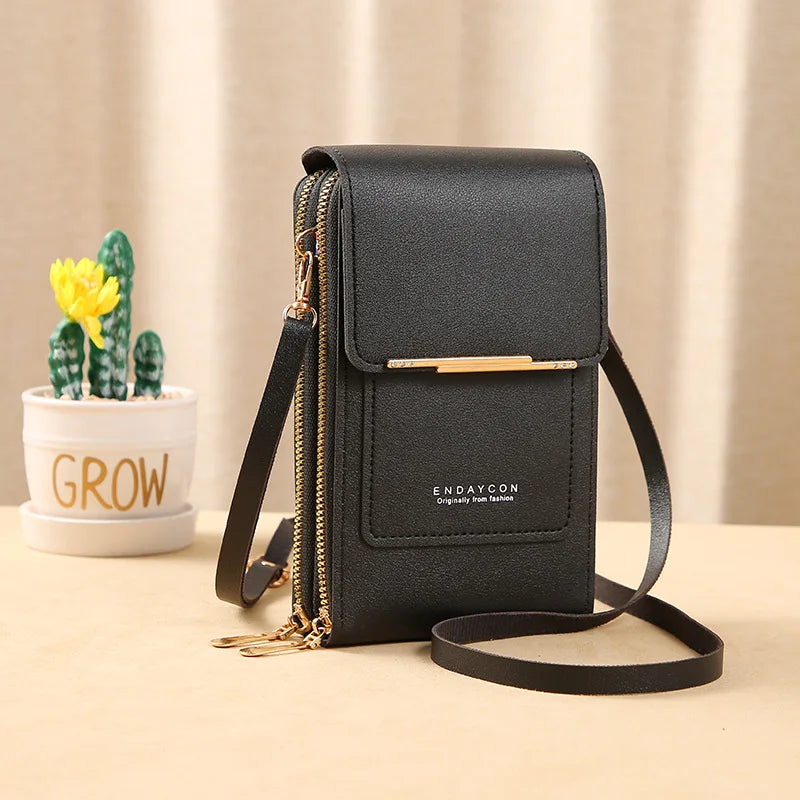 Trendy Minimalist Elegant Touchscreen Crossbody Phone Wallet