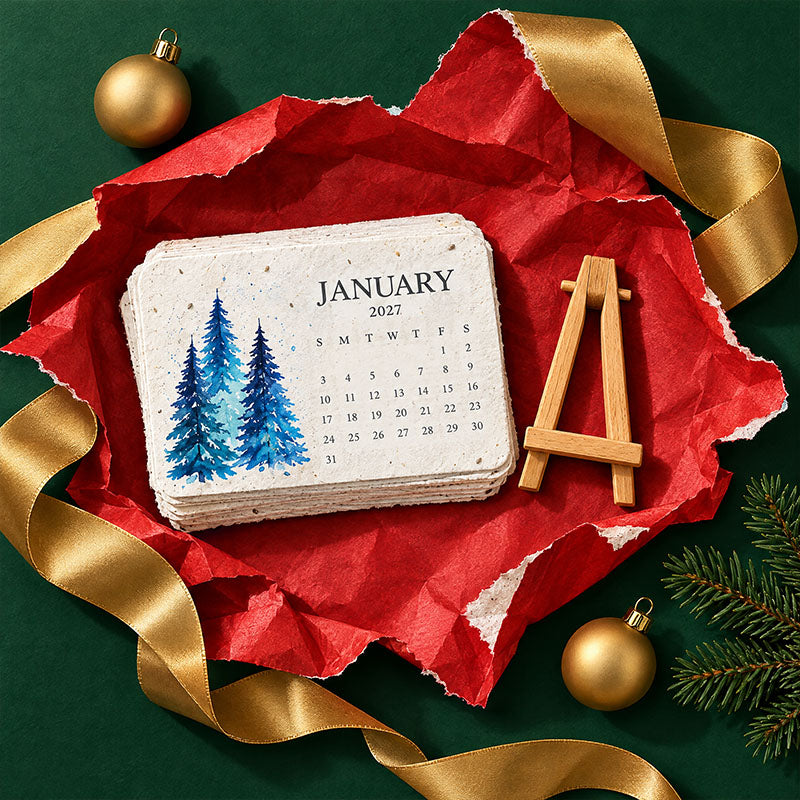 Plantable Seed Paper Calendar 2027 | 12 Months Full of Blooming Joy
